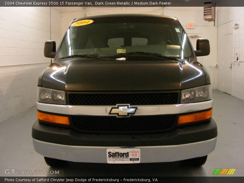 Dark Green Metallic / Medium Dark Pewter 2004 Chevrolet Express 3500 15 Passenger Van