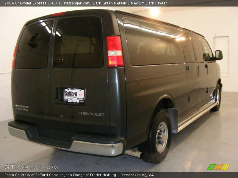 Dark Green Metallic / Medium Dark Pewter 2004 Chevrolet Express 3500 15 Passenger Van