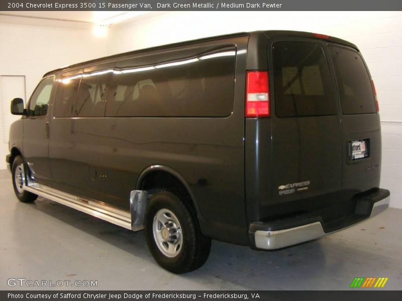 Dark Green Metallic / Medium Dark Pewter 2004 Chevrolet Express 3500 15 Passenger Van