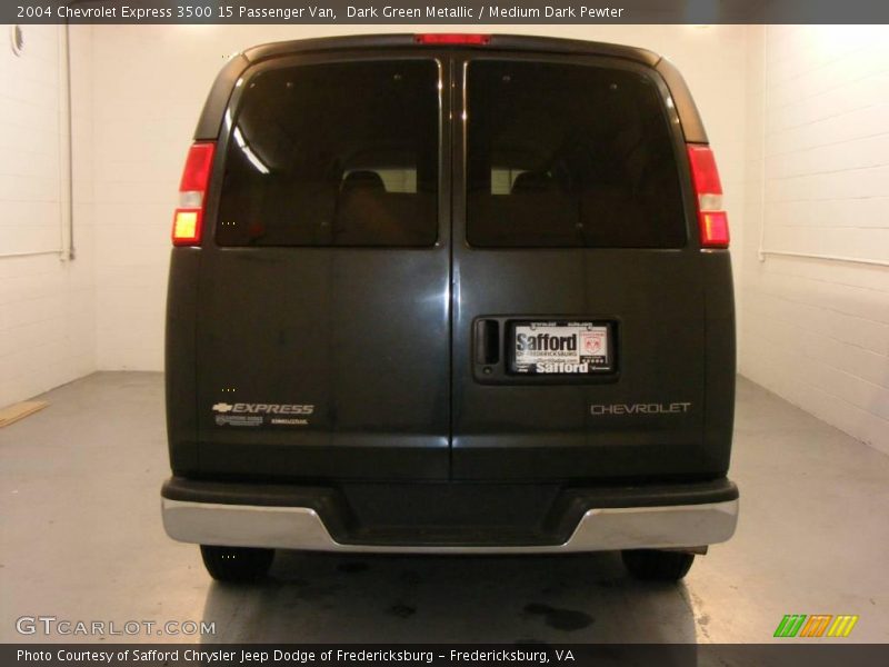 Dark Green Metallic / Medium Dark Pewter 2004 Chevrolet Express 3500 15 Passenger Van