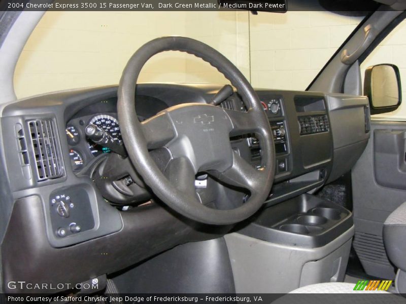 Dark Green Metallic / Medium Dark Pewter 2004 Chevrolet Express 3500 15 Passenger Van