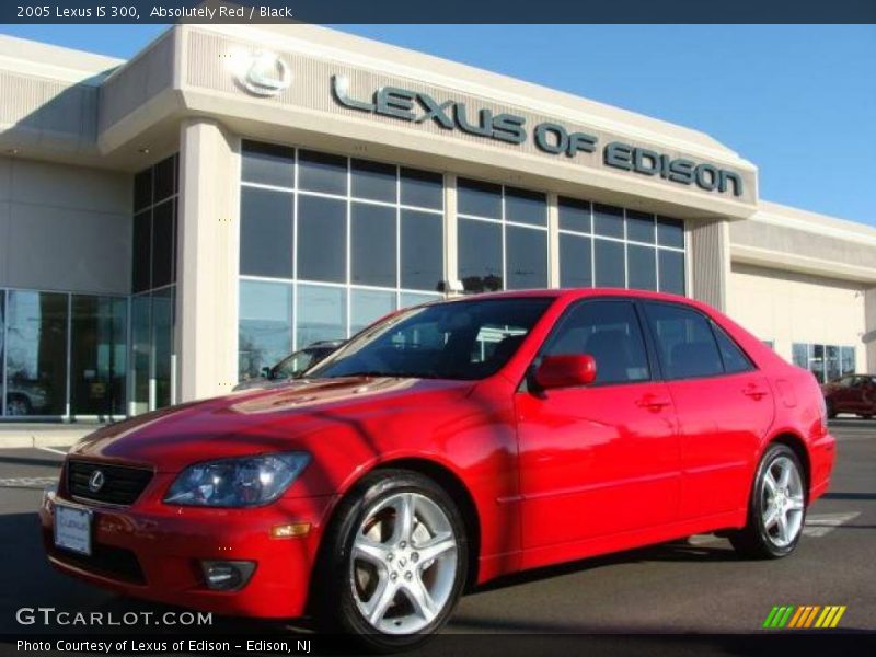 Absolutely Red / Black 2005 Lexus IS 300
