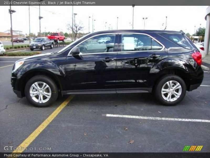 Black / Jet Black/Light Titanium 2010 Chevrolet Equinox LS