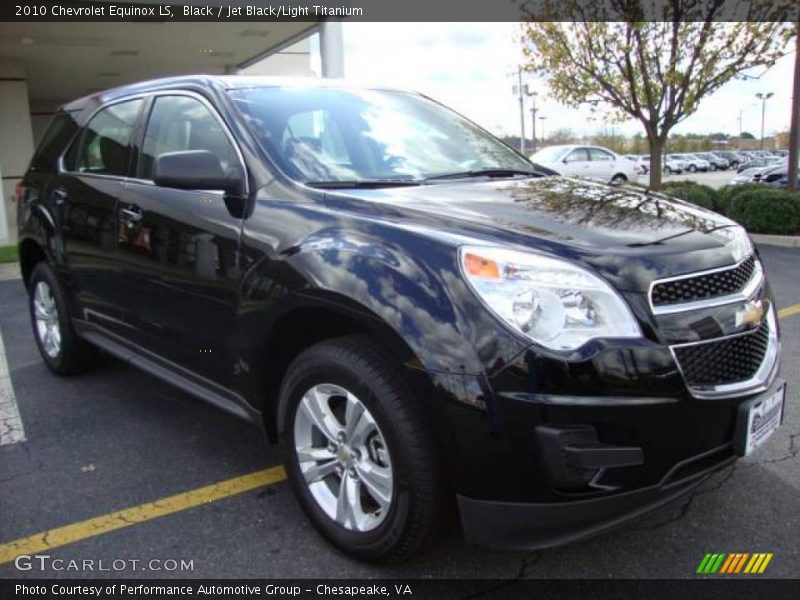 Black / Jet Black/Light Titanium 2010 Chevrolet Equinox LS