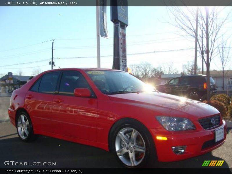 Absolutely Red / Black 2005 Lexus IS 300