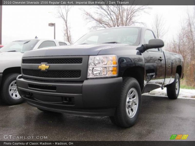 Imperial Blue Metallic / Dark Titanium 2010 Chevrolet Silverado 1500 Regular Cab 4x4