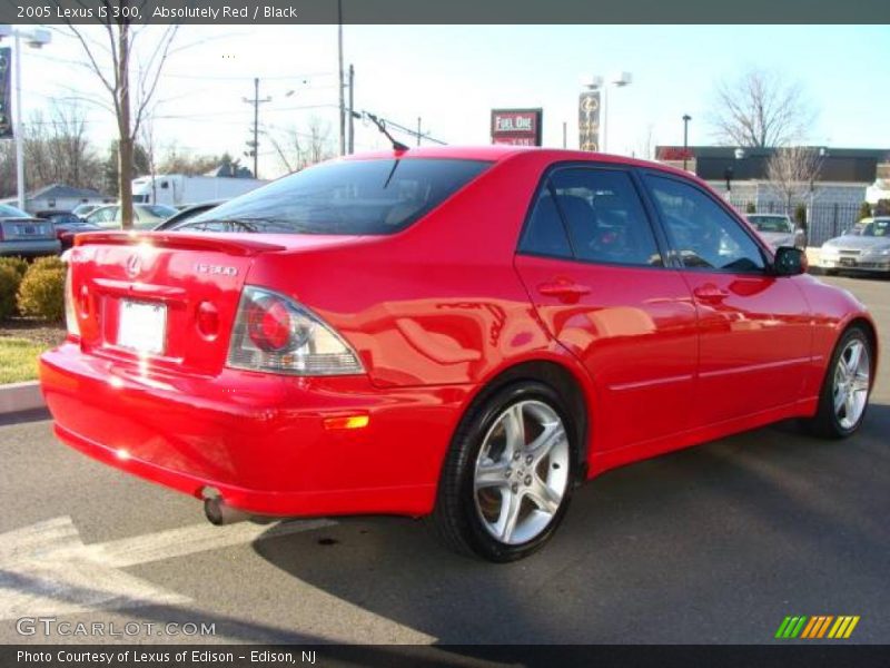 Absolutely Red / Black 2005 Lexus IS 300