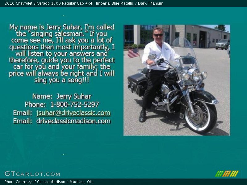 Imperial Blue Metallic / Dark Titanium 2010 Chevrolet Silverado 1500 Regular Cab 4x4