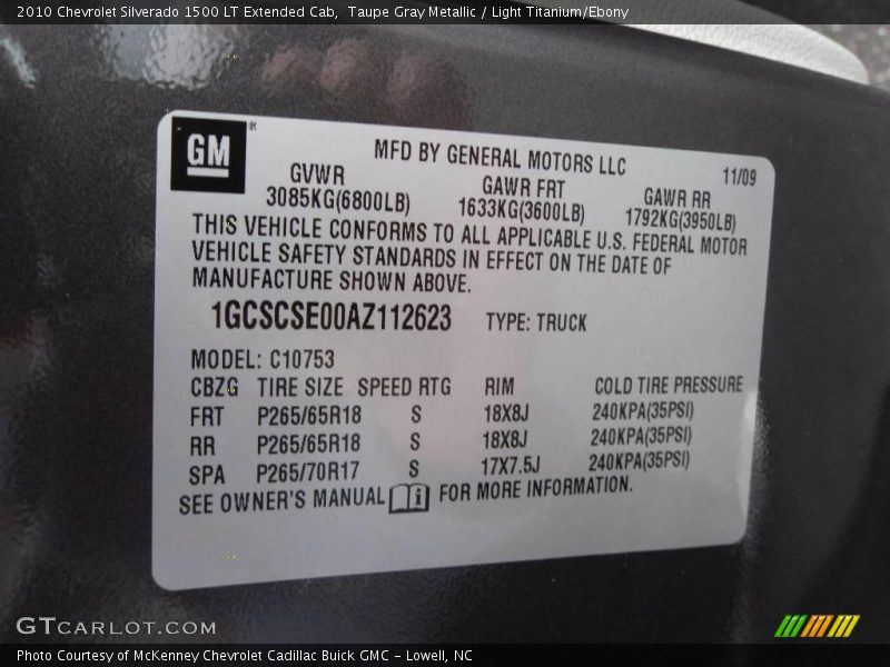 Taupe Gray Metallic / Light Titanium/Ebony 2010 Chevrolet Silverado 1500 LT Extended Cab