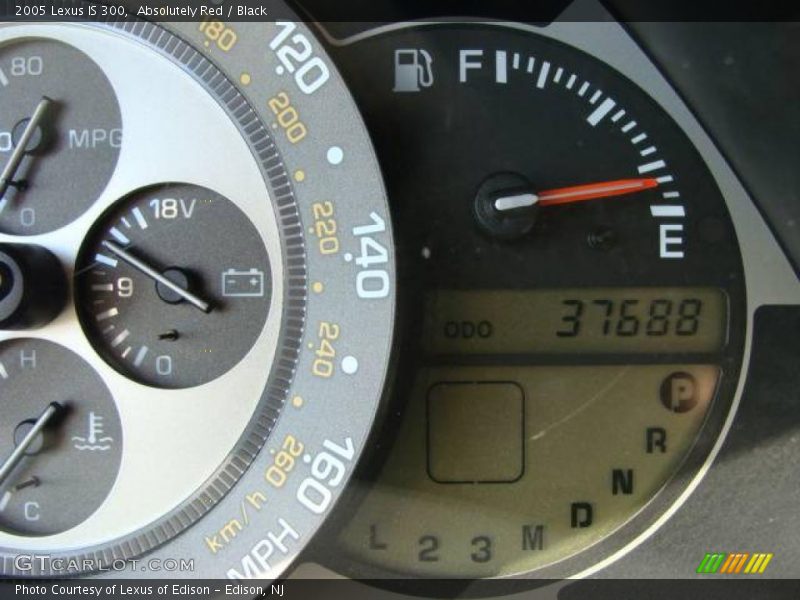 Absolutely Red / Black 2005 Lexus IS 300