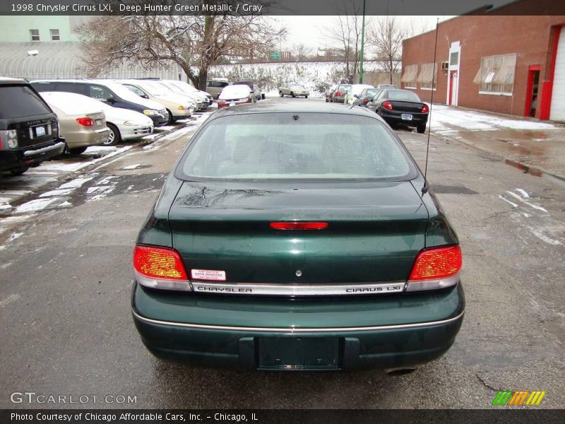 Deep Hunter Green Metallic / Gray 1998 Chrysler Cirrus LXi