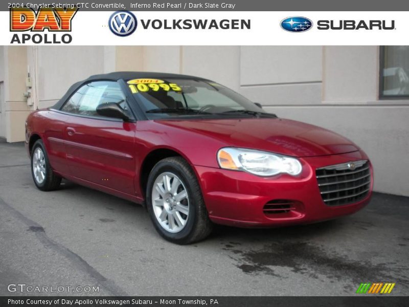 Inferno Red Pearl / Dark Slate Gray 2004 Chrysler Sebring GTC Convertible