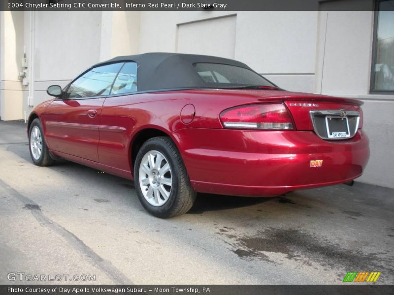 Inferno Red Pearl / Dark Slate Gray 2004 Chrysler Sebring GTC Convertible