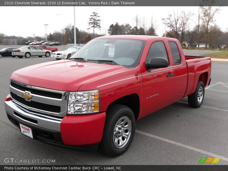 Victory Red / Dark Titanium 2010 Chevrolet Silverado 1500 LS Extended Cab