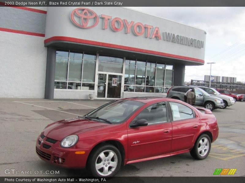 Blaze Red Crystal Pearl / Dark Slate Gray 2003 Dodge Neon R/T