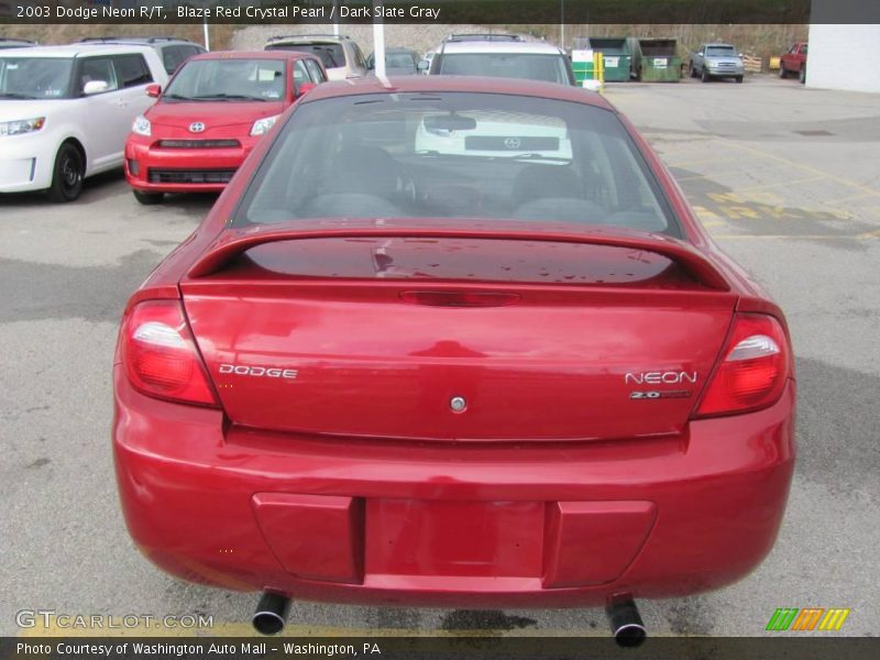 Blaze Red Crystal Pearl / Dark Slate Gray 2003 Dodge Neon R/T