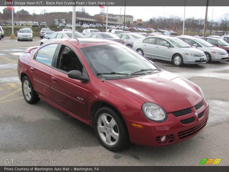 Blaze Red Crystal Pearl / Dark Slate Gray 2003 Dodge Neon R/T
