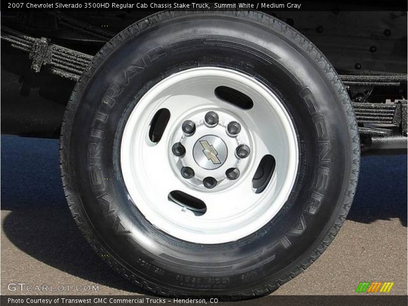 Summit White / Medium Gray 2007 Chevrolet Silverado 3500HD Regular Cab Chassis Stake Truck