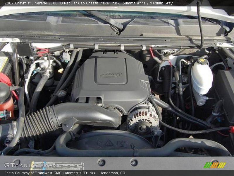 Summit White / Medium Gray 2007 Chevrolet Silverado 3500HD Regular Cab Chassis Stake Truck