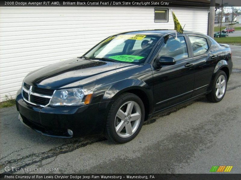 Brilliant Black Crystal Pearl / Dark Slate Gray/Light Slate Gray 2008 Dodge Avenger R/T AWD