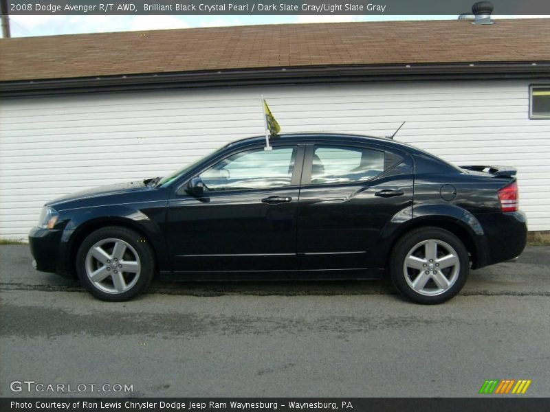 Brilliant Black Crystal Pearl / Dark Slate Gray/Light Slate Gray 2008 Dodge Avenger R/T AWD