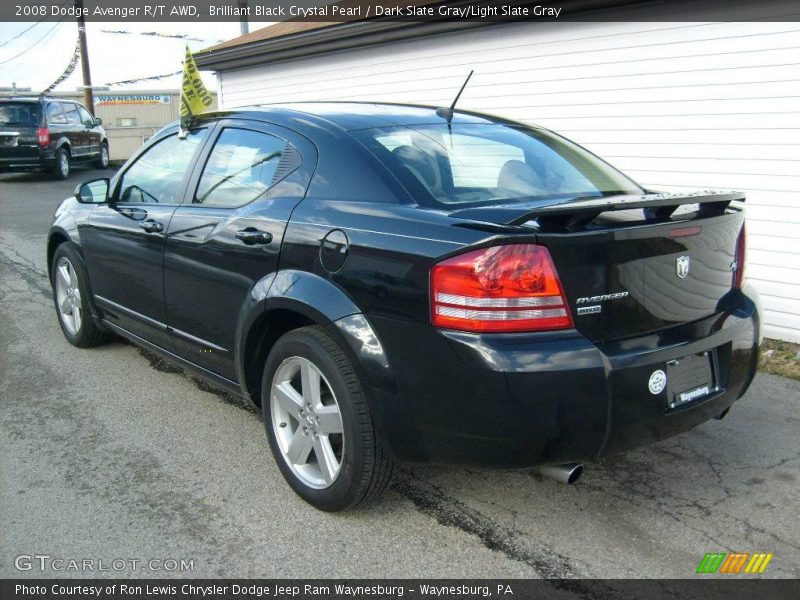 Brilliant Black Crystal Pearl / Dark Slate Gray/Light Slate Gray 2008 Dodge Avenger R/T AWD