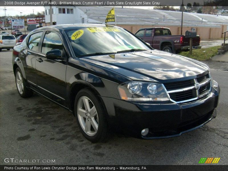 Brilliant Black Crystal Pearl / Dark Slate Gray/Light Slate Gray 2008 Dodge Avenger R/T AWD