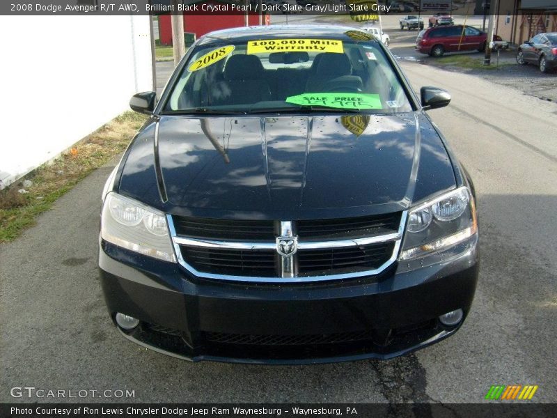 Brilliant Black Crystal Pearl / Dark Slate Gray/Light Slate Gray 2008 Dodge Avenger R/T AWD