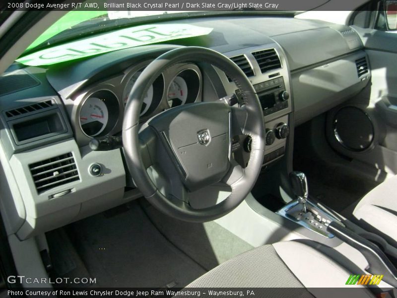 Brilliant Black Crystal Pearl / Dark Slate Gray/Light Slate Gray 2008 Dodge Avenger R/T AWD