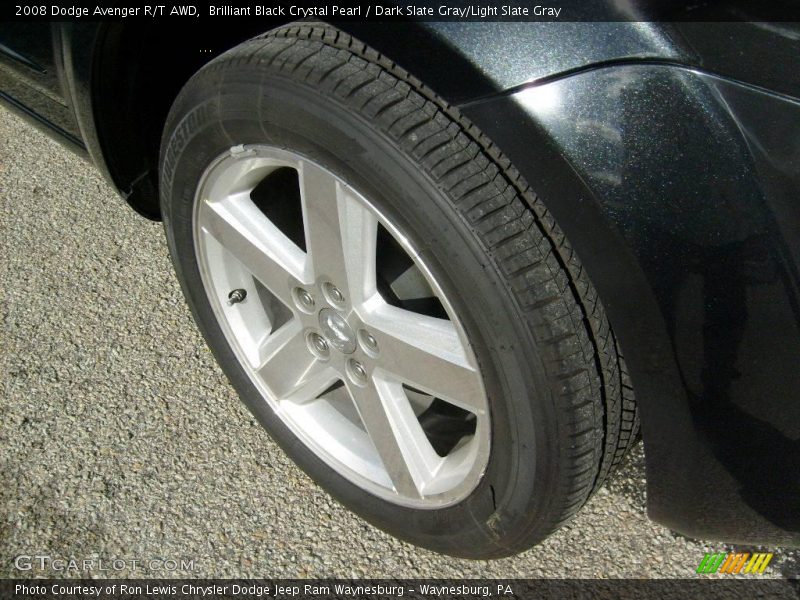 Brilliant Black Crystal Pearl / Dark Slate Gray/Light Slate Gray 2008 Dodge Avenger R/T AWD