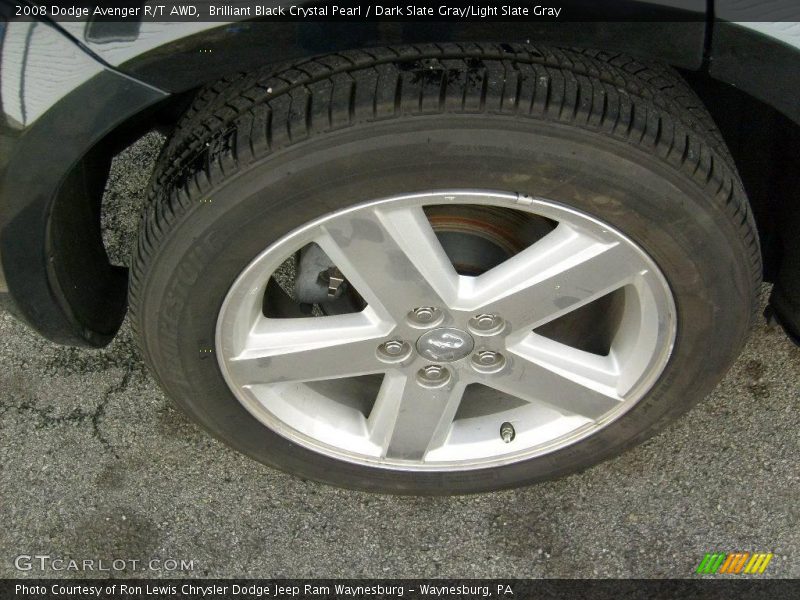 Brilliant Black Crystal Pearl / Dark Slate Gray/Light Slate Gray 2008 Dodge Avenger R/T AWD