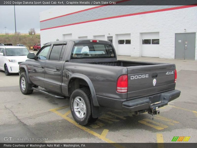 Graphite Metallic / Dark Slate Gray 2002 Dodge Dakota Sport Quad Cab 4x4