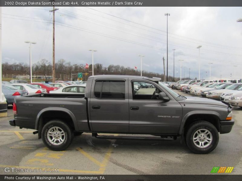Graphite Metallic / Dark Slate Gray 2002 Dodge Dakota Sport Quad Cab 4x4