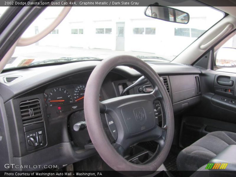 Graphite Metallic / Dark Slate Gray 2002 Dodge Dakota Sport Quad Cab 4x4