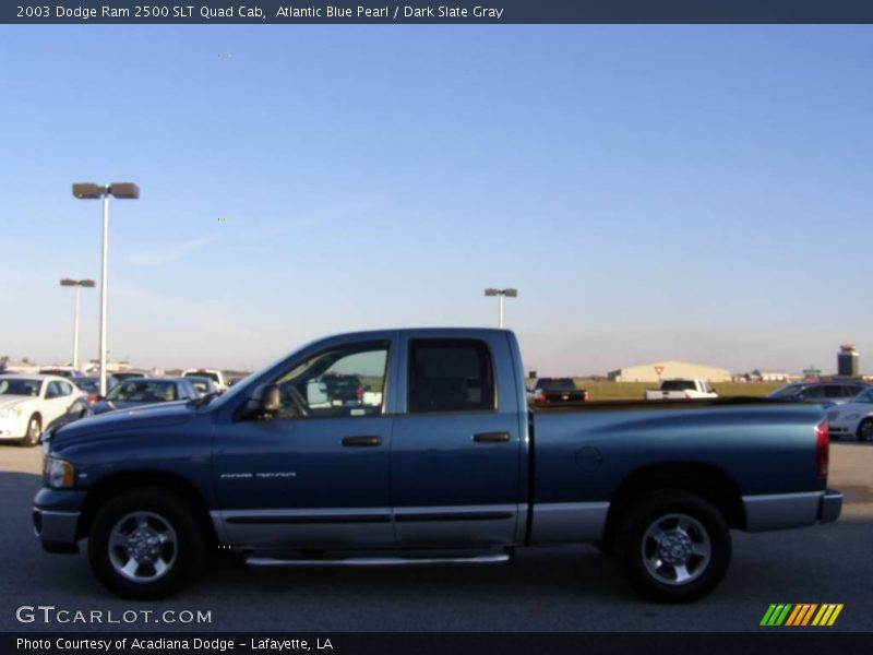 Atlantic Blue Pearl / Dark Slate Gray 2003 Dodge Ram 2500 SLT Quad Cab