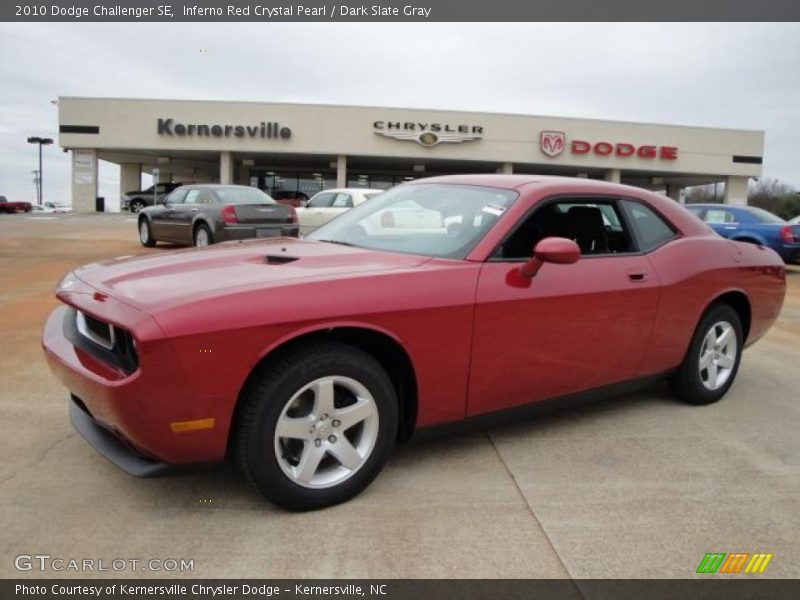 Inferno Red Crystal Pearl / Dark Slate Gray 2010 Dodge Challenger SE
