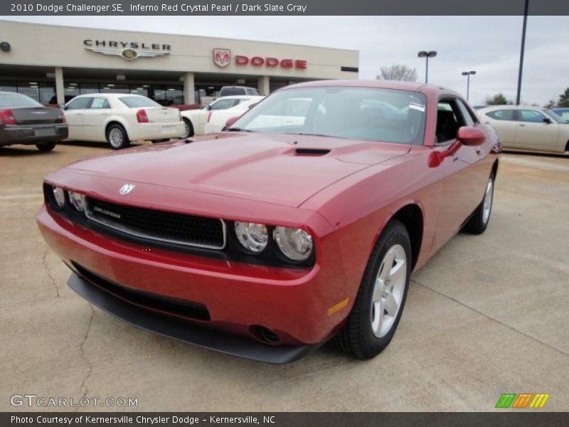 Inferno Red Crystal Pearl / Dark Slate Gray 2010 Dodge Challenger SE
