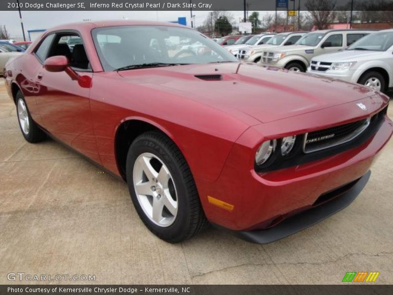 Inferno Red Crystal Pearl / Dark Slate Gray 2010 Dodge Challenger SE