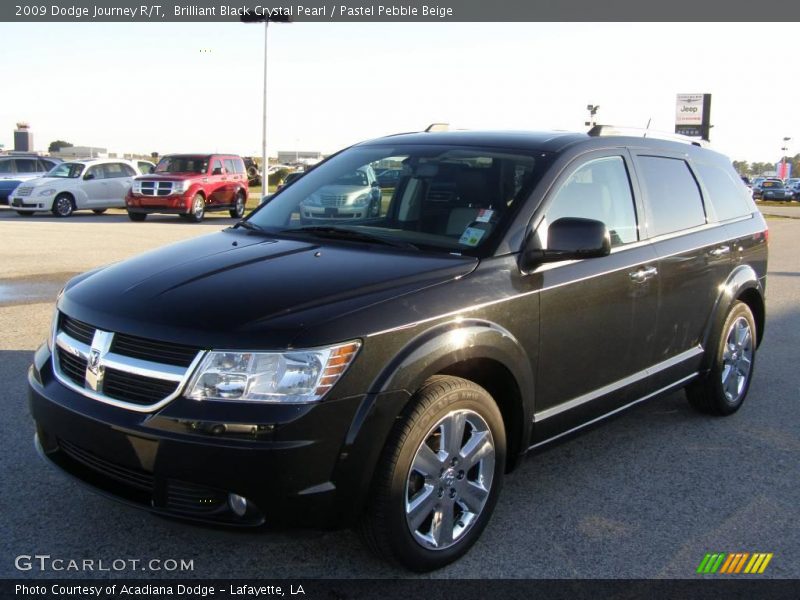 Brilliant Black Crystal Pearl / Pastel Pebble Beige 2009 Dodge Journey R/T