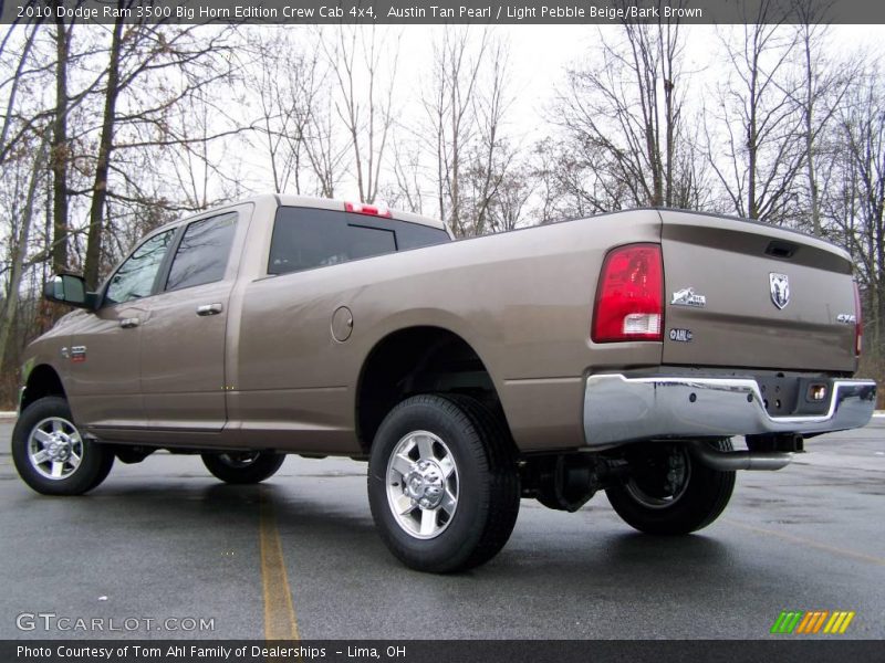 Austin Tan Pearl / Light Pebble Beige/Bark Brown 2010 Dodge Ram 3500 Big Horn Edition Crew Cab 4x4