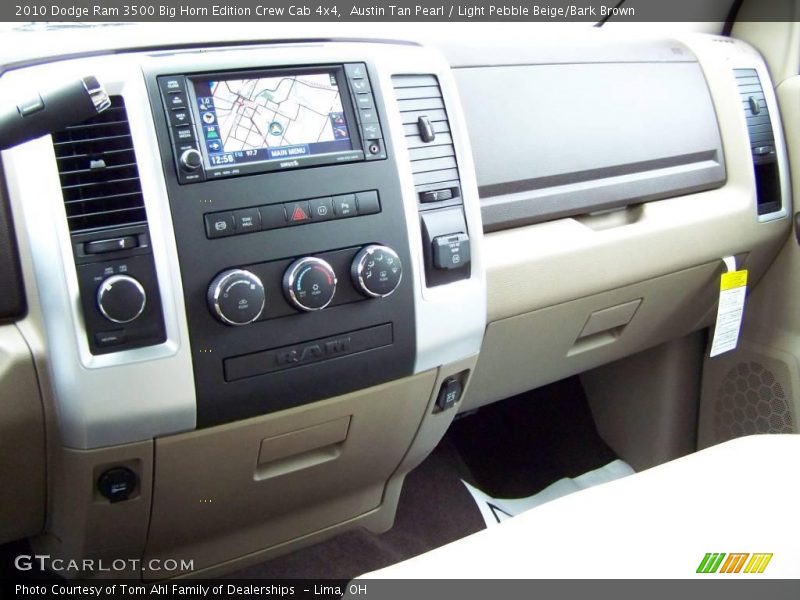 Austin Tan Pearl / Light Pebble Beige/Bark Brown 2010 Dodge Ram 3500 Big Horn Edition Crew Cab 4x4