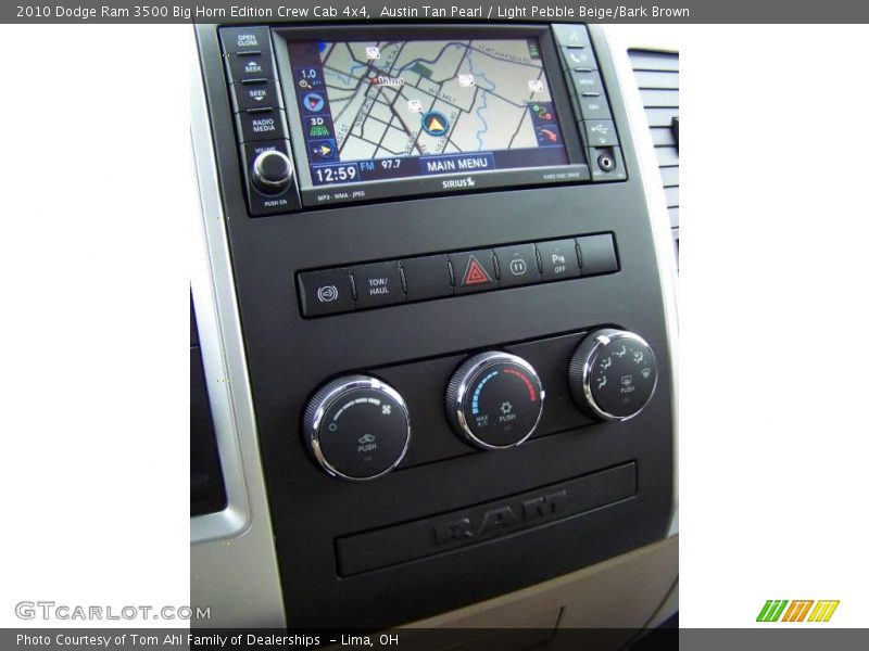 Austin Tan Pearl / Light Pebble Beige/Bark Brown 2010 Dodge Ram 3500 Big Horn Edition Crew Cab 4x4