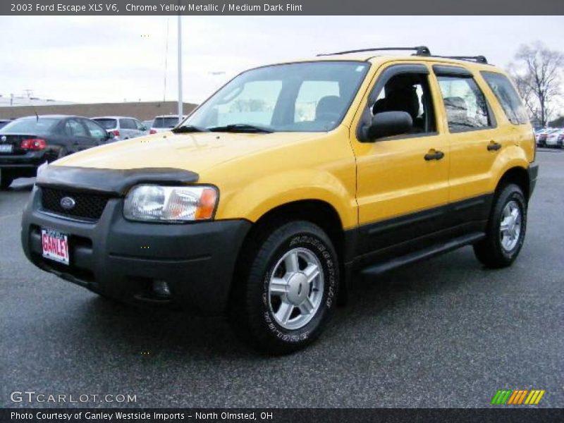 Chrome Yellow Metallic / Medium Dark Flint 2003 Ford Escape XLS V6