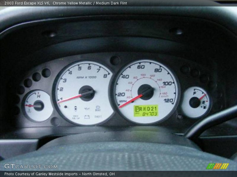 Chrome Yellow Metallic / Medium Dark Flint 2003 Ford Escape XLS V6