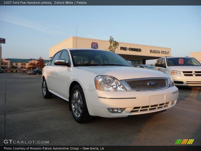 Oxford White / Pebble 2007 Ford Five Hundred Limited