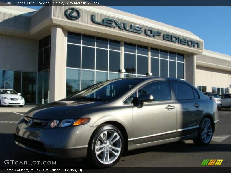 Galaxy Gray Metallic / Black 2008 Honda Civic Si Sedan