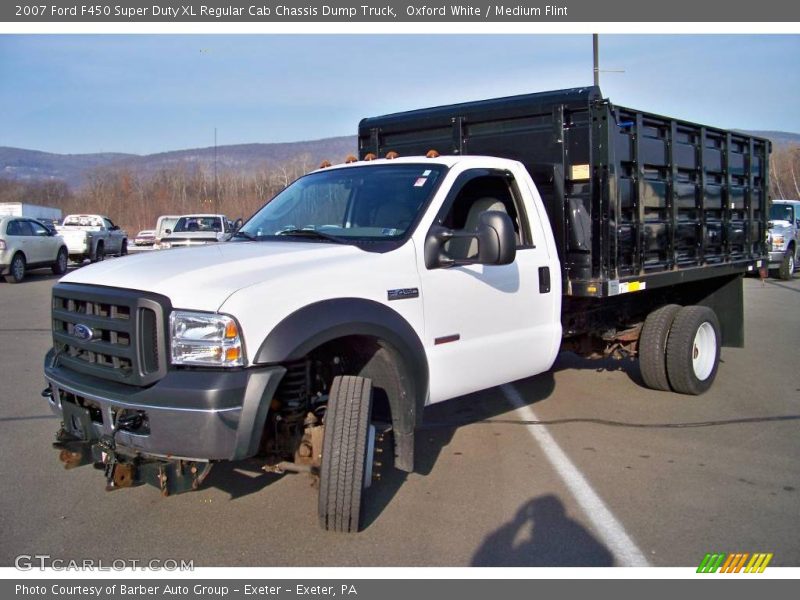 Oxford White / Medium Flint 2007 Ford F450 Super Duty XL Regular Cab Chassis Dump Truck