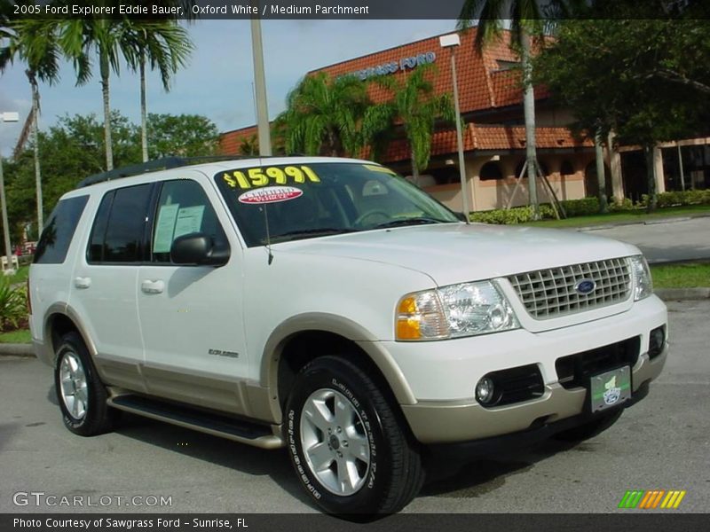 Oxford White / Medium Parchment 2005 Ford Explorer Eddie Bauer