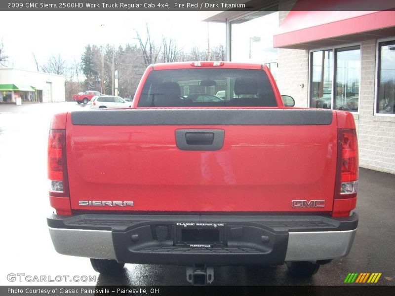 Fire Red / Dark Titanium 2009 GMC Sierra 2500HD Work Truck Regular Cab 4x4