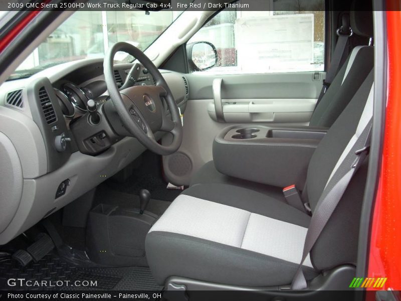 Fire Red / Dark Titanium 2009 GMC Sierra 2500HD Work Truck Regular Cab 4x4